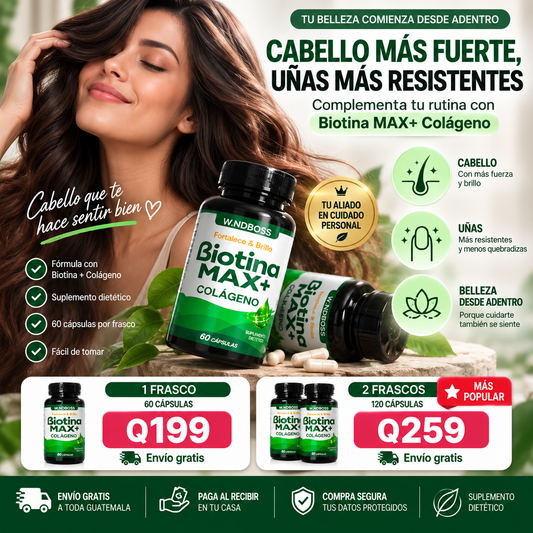 BIOTINA MAX+| FORMATO 60 CAPSULAS