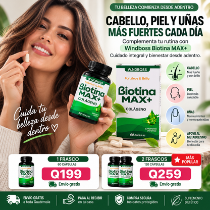 BIOTINA MAX+| FORMATO 60 CAPSULAS