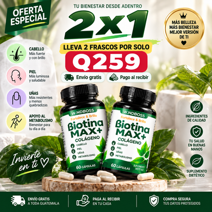 BIOTINA MAX+| FORMATO 60 CAPSULAS